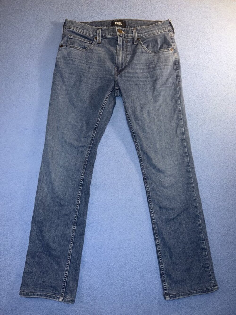 PAIGE Federal Slim Straight Men's Jeans Size 31 Medium Wash Stretch